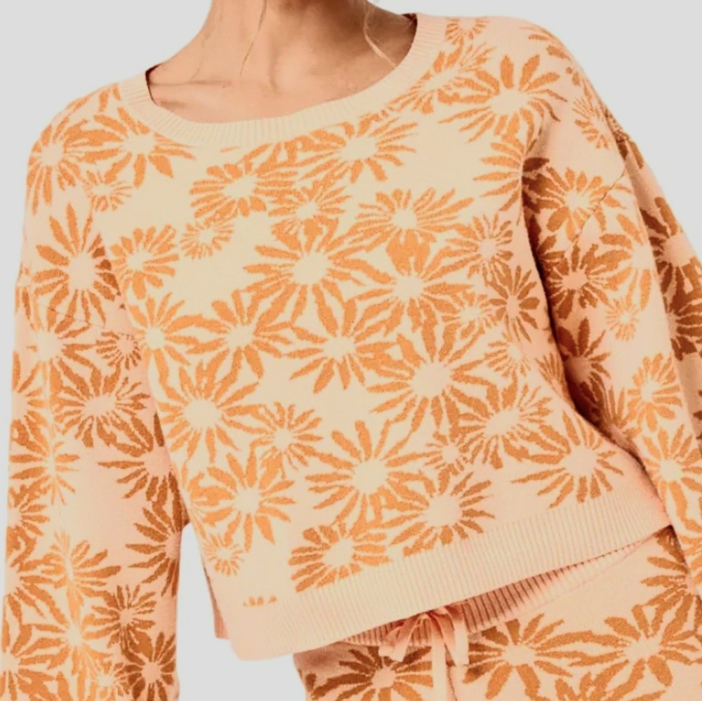 L Space Plumeria Box Crop Sweater
